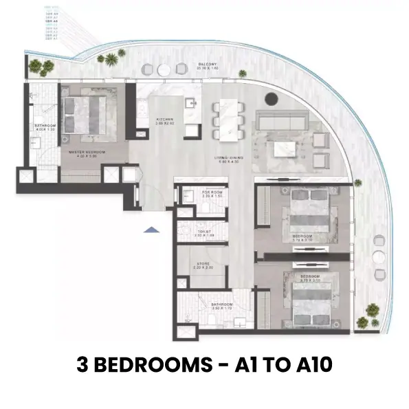 Volta by Damac — Floor plan 3