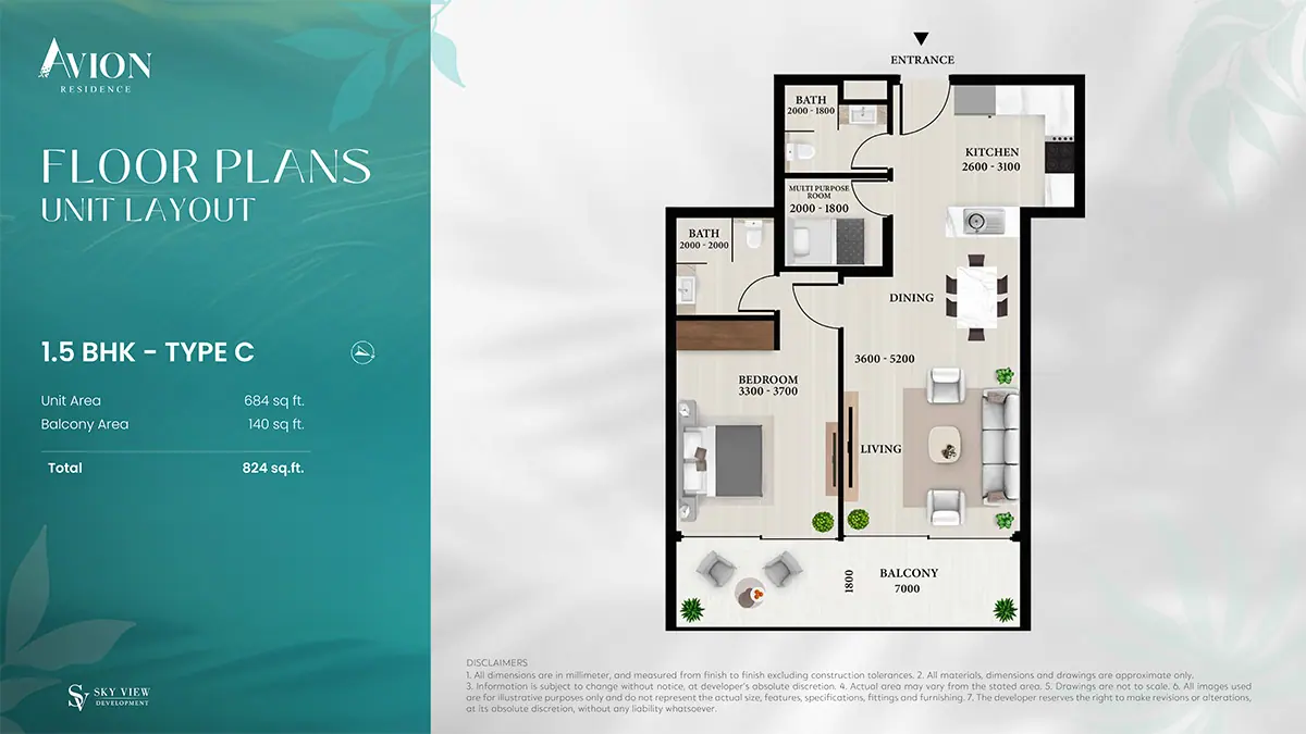 Avion Residences — Floor plan 1