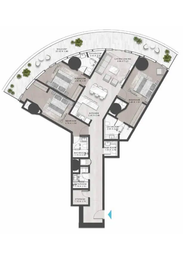 Damac Casa — 3 bedroom