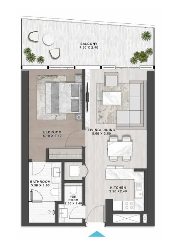 Damac Casa — 1 bedroom