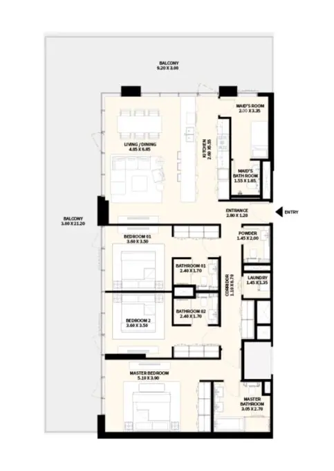 Naya at District One — 3 bedroom